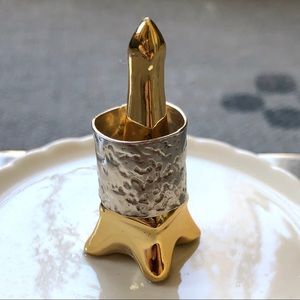 Hammered Silver Wide Band Ring